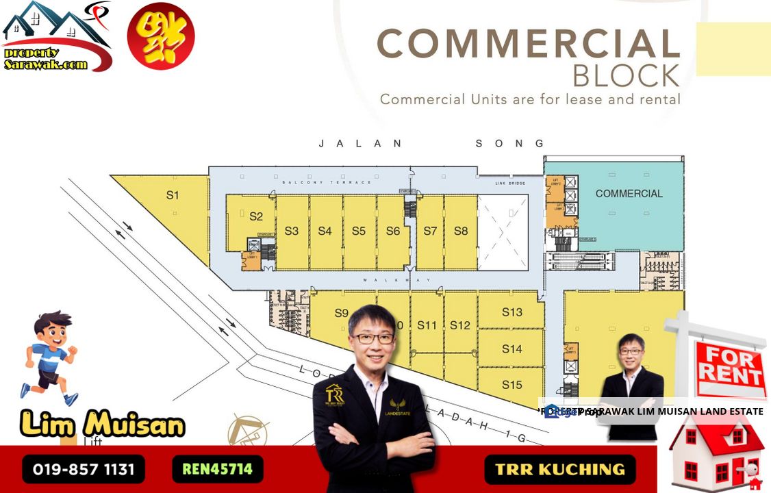 The all-new Tower 33 commercial shoplot in Kuching is now available for rent , Sarawak, Kuching