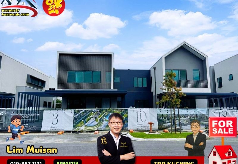 Double Storey Semi Detached House at SÓL Estate in Kuching’s premier gated guarded housing estate for Sale