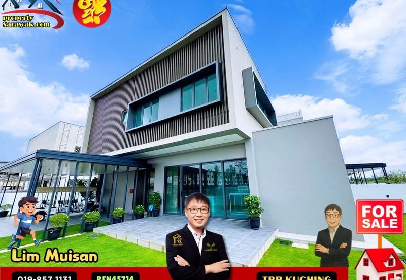 Double Storey Semi Detached House at SÓL Estate in Kuching’s premier gated guarded housing estate for Sale