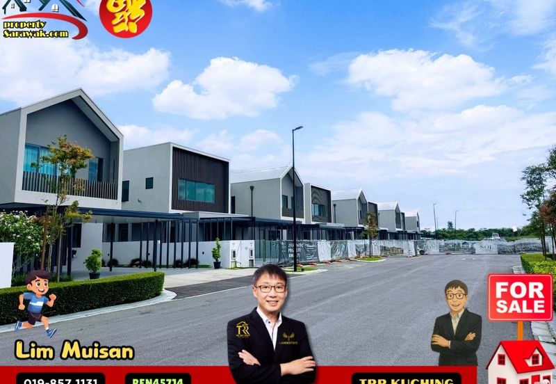 Double Storey Semi Detached House at SÓL Estate in Kuching’s premier gated guarded housing estate for Sale