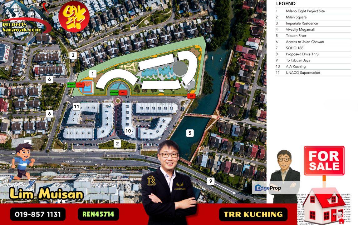 Milano Eight 8 Luxury Residence (3 bedrooms) in Kuching for Sale , Sarawak, Kuching