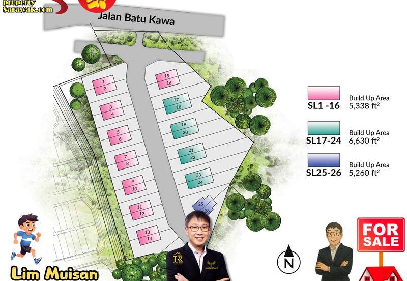 3 Storey Semi Detached Warehouse at 26 Industrial Park Batu Kawa in Kuching for Sale