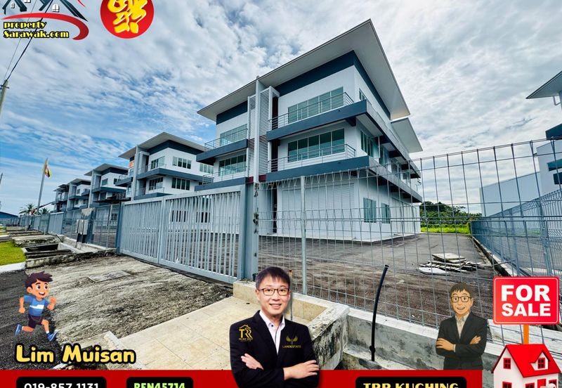 3 Storey Semi Detached Warehouse at 26 Industrial Park Batu Kawa in Kuching for Sale