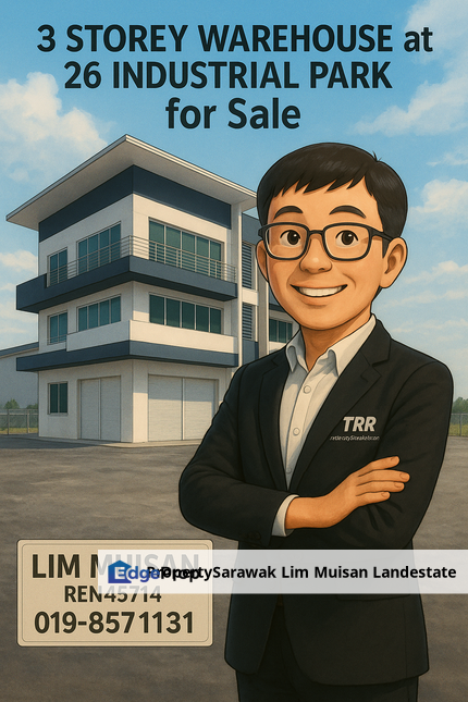 3 Storey Semi Detached Warehouse at 26 Industrial Park Batu Kawa in Kuching for Sale, Sarawak, Kuching