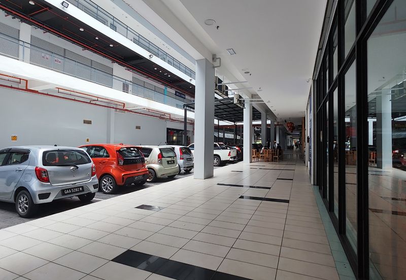 2 Adjoining Shoplots at the Podium Ground Floor Facing the Main Road in Kuching City For Rent 