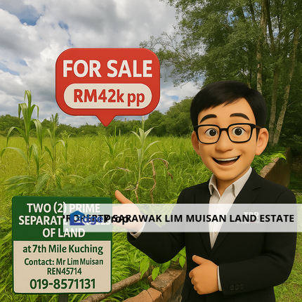 Two (2) prime separate parcels of land located on 7th Mile for Sale, Sarawak, Kuching