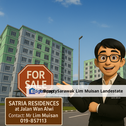 Satria Residences Apartment at Jalan Wan Alwi in Kuching for Sale, Sarawak, Kuching