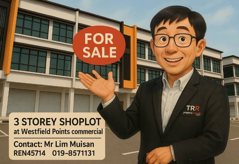Three (3) Storey Shoplot at Westfield Points Commercial Centre in Kuching for Sale