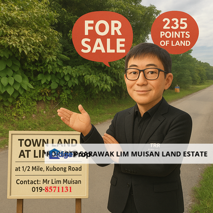 Town Land at 1/2 Mile Kubong Road in Limbang for Sale, Sarawak, Bau