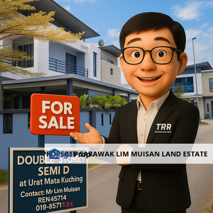 Double Storey Semi Detached House at Jalan Urat Mata in Kuching City for Sale, Sarawak, Kuching