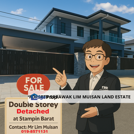 Double Storey Detached House at Stampin Barat in Kuching City for Sale, Sarawak, Kuching