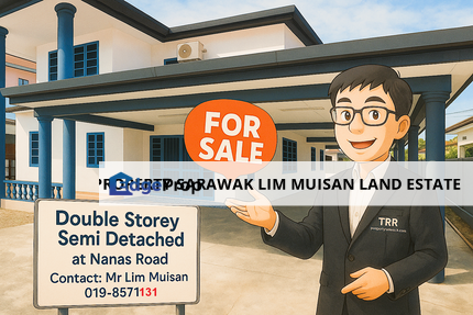 Double Storey Semi Detached House at Nanas Road in Kuching City for Sale, Sarawak, Kuching