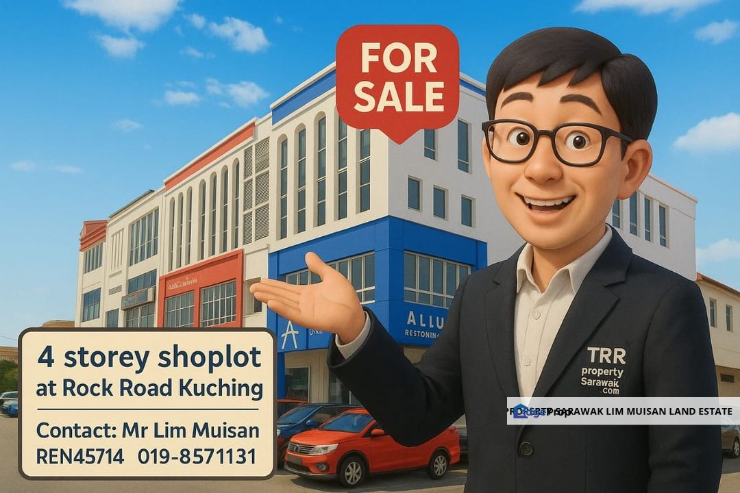 4 Storey Shop House Facing the main-road (Rock Road) in Kuching City for Sale, Sarawak, Kuching