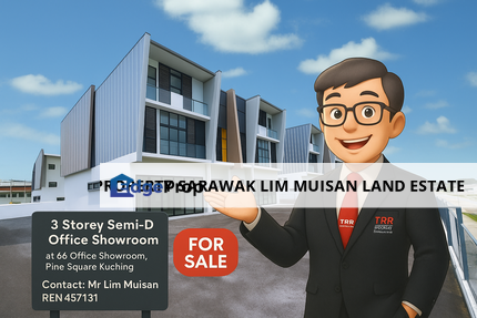 3 Storey Semi-Detached Showroom cum Office at Pine Square 66 Light Industry Park for Sale, Sarawak, Kuching