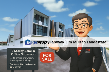 3 Storey Semi-Detached Showroom cum Office at Pine Square 66 Light Industry Park for Sale, Sarawak, Kuching