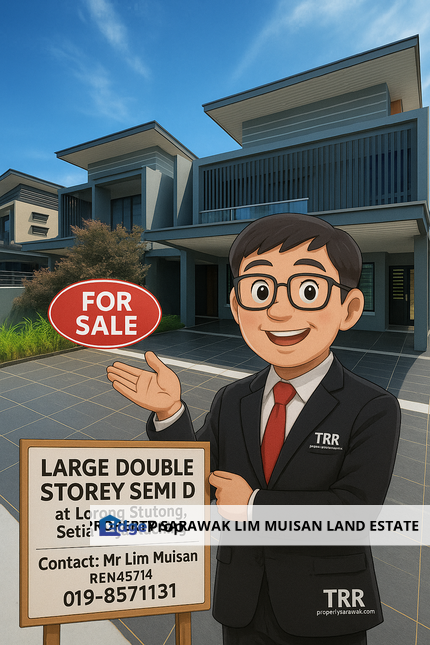 Extra Large Double Storey Semi Detached House at Lorong Stutong, Tabuan Heights Boulevards in Kuching City for Sale, Sarawak, Kuching