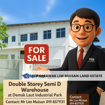 Semi Detached Warehouse at Demak Laut Industrial Park in Kuching for Sale, Sarawak, Kuching