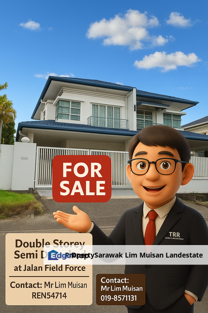 Double Storey Semi Detached House at Field Force in Kuching for Sale, Sarawak, Kuching