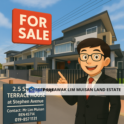 Two and Half Storey (2.5) Terrace House at Stephen Avenue in Kuching for Sale, Sarawak, Kuching