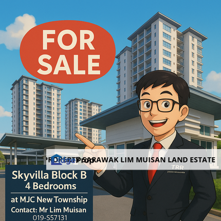 BRAND NEW ! Skyvilla Condo @ MJC New Township | 4-BED GEM | RM650k (NEGO!), Sarawak, Kuching