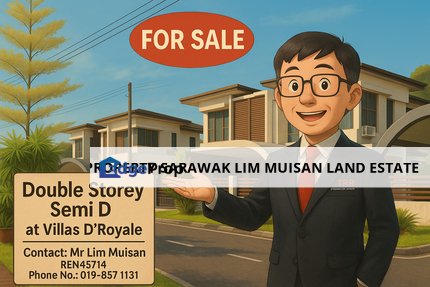 Double Storey Semi Detached House at Villas D'Royale in Muara Tuang for Sale, Sarawak, Kota Samarahan