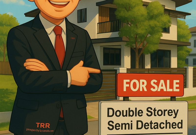 Double Storey Semi Detached House at Taman Liong Seng Jalan Rock in Kuching City for Sale