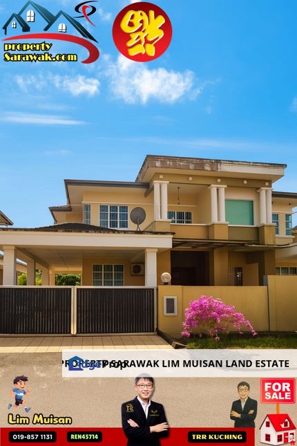 Double Storey Semi Detached House at Green Height Stampin Tengah in Kuching for Sale, Sarawak, Kuching