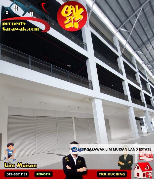Prime 4 Adjoining Ground Floor Commercial Shoplots @ The Podium, Fronting Jalan Keretapi – For Rent, Sarawak, Kuching