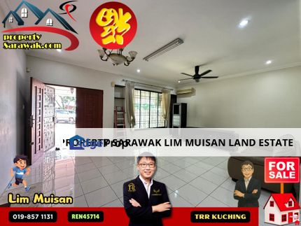 Double Storey Terrace House at Jalan Setia Raja (Opp Emart Tabuan Jaya) in Kuching City for Sale, Sarawak, Kuching
