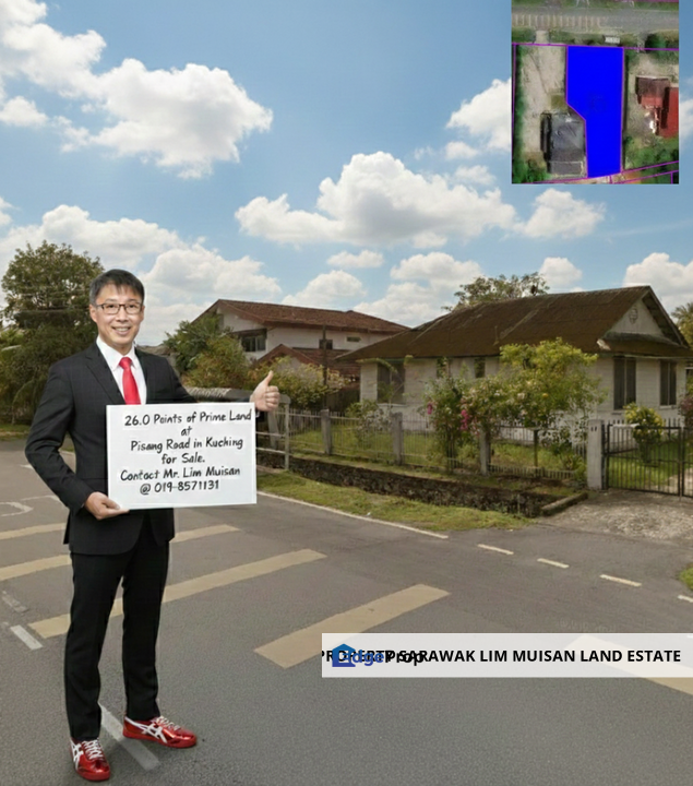 26.0 Points of Prime Land at Pisang Road in Kuching for Sale, Sarawak, Kuching