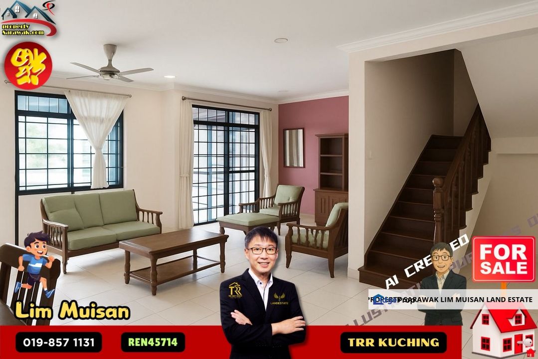 Double Storey Semi Detached at Lorong Stampin Tengah / Green Heights in Kuching for Sale, Sarawak, Kuching