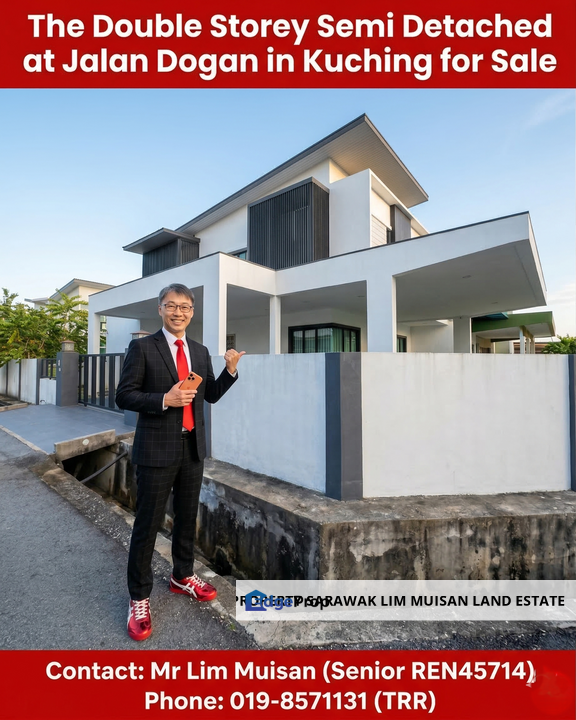 The Double Storey Semi Detached at Jalan Dogan in Kuching for Sale, Sarawak, Kuching