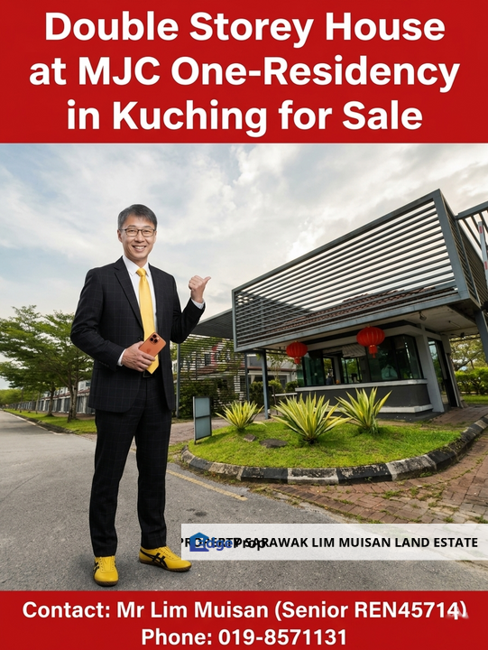 Double Storey Terrace House at MJC One-Residency in Kuching for Sale, Sarawak, Kuching