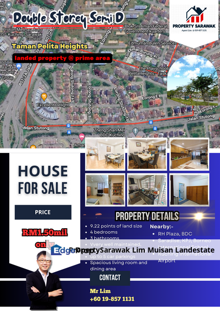 Double Storey Semi D at Pelita Heights in Kuching for Sale, Sarawak, Kuching