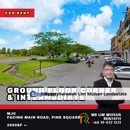 Ground floor corner + intermediate facing main road in Mjc New township for rent, Sarawak, Kuching