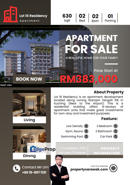 Royal Stampin Residency Apartment in Kuching for Sale, Sarawak, Kuching