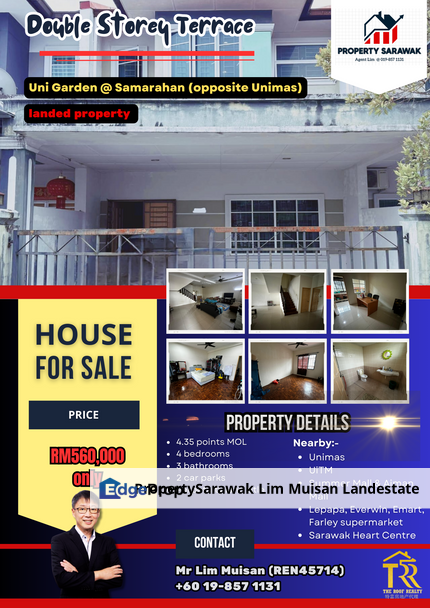 Double Storey Terrace at Uni Garden Kota Samarahan for Sale, Sarawak, Kota Samarahan