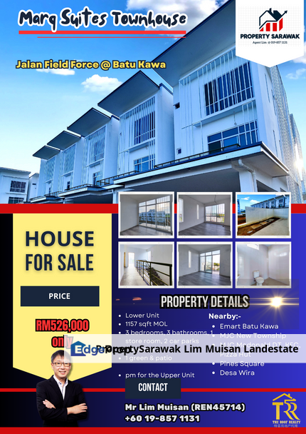 Marq Suites Townhouse at Jalan Field Force for Sale, Sarawak, Kuching