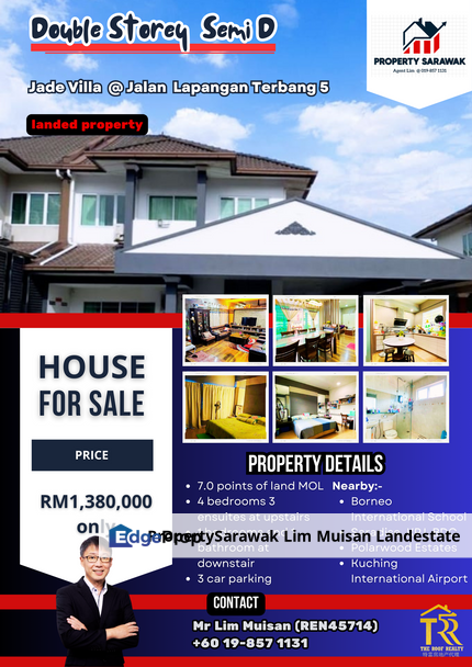 Stunning Double Storey Semi-D at Jade Villa Near Saradise for Sale!, Sarawak, Kuching