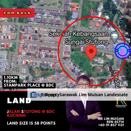 Detached Lot at Jalan Stutong, BDC in Kuching for Sale!, Sarawak, Kuching