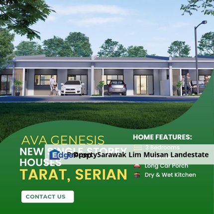 Single Storey Terrace House in Tarat Serian for Sale, Sarawak, Serian