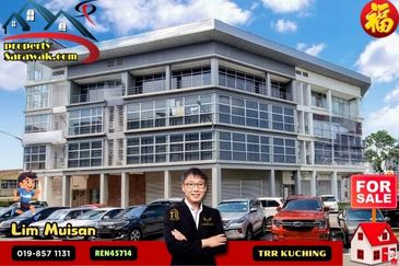 3 Adjoining 4-Storey Shop Lots at Jalan Keretapi in Kuching for Sale!