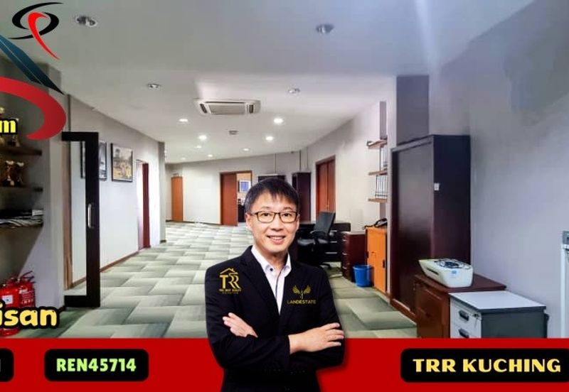 3 Adjoining 4-Storey Shop Lots at Jalan Keretapi in Kuching for Sale!