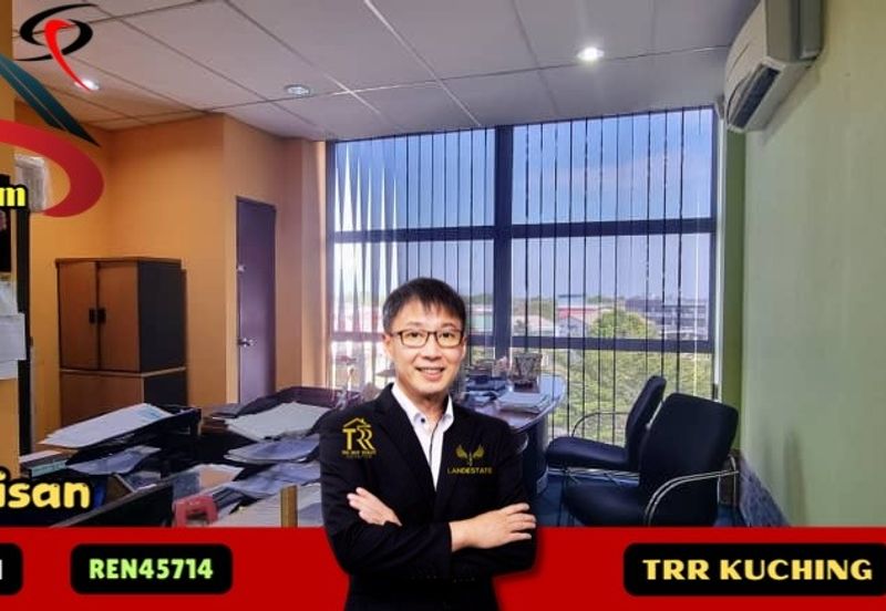 3 Adjoining 4-Storey Shop Lots at Jalan Keretapi in Kuching for Sale!