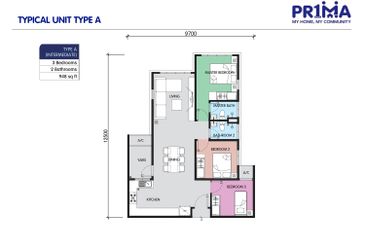 Apartment at Prima Residensi Bintawa in Kuching for Sale