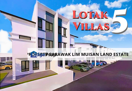 New Double Storey Terrace House at Lotak Villas 5 Jalan Stephen Yong in Kuching for Sale, Sarawak, Kuching