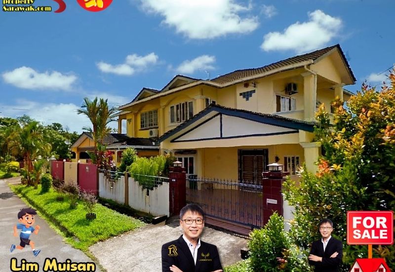 Double Storey Semi Detached House at Lorong Stampin Timur in Kuching for Sale