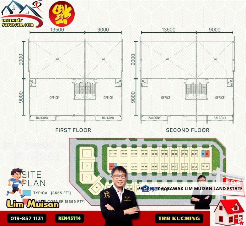 3 Storey Semi-Detached Showroom cum Office at Pine Square 66 Light Industry Park for Rent, Sarawak, Kuching