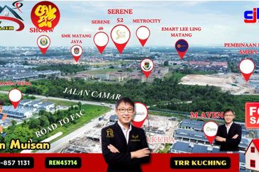 New Double Storey Terrace House at Serene Sakura Jalan Camar in Kuching For Sale  The Selling Price is From RM650,000 only Booking Fee is RM3,000 only