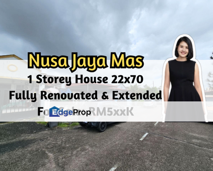 Taman Nusa Jaya Mas, Skudai, Johor, 1 Storey House 22x70, Fully Renovated Extended, 3 Bedroom, Johor, Skudai